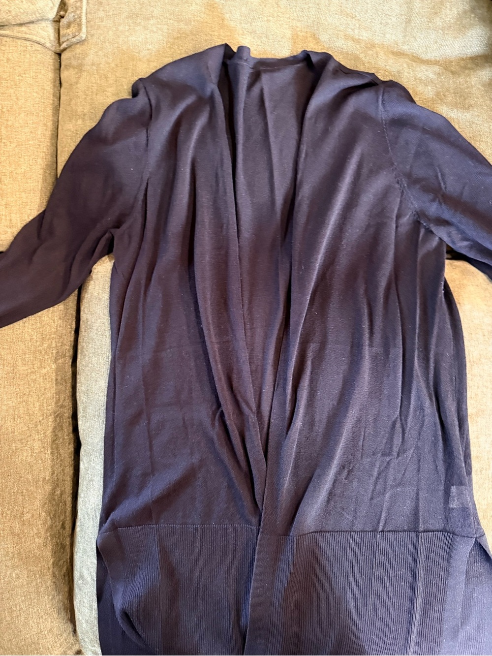 Classic Sheet Open-Front Womens Cardigan Sweater - Black